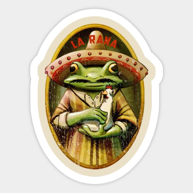 La Rana Sticker by Patrick Farley Art